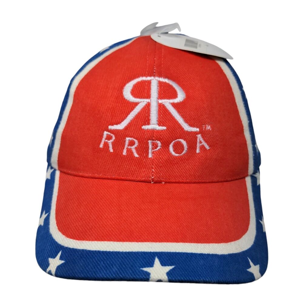 RRPOA Strapback Hat Multicolor One Size Embroidered Patriotic Ruffin Flag W/Tags